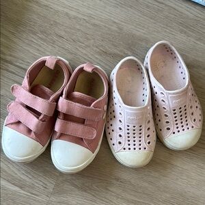 Pink Kids Shoes Set by Native and Old Navy